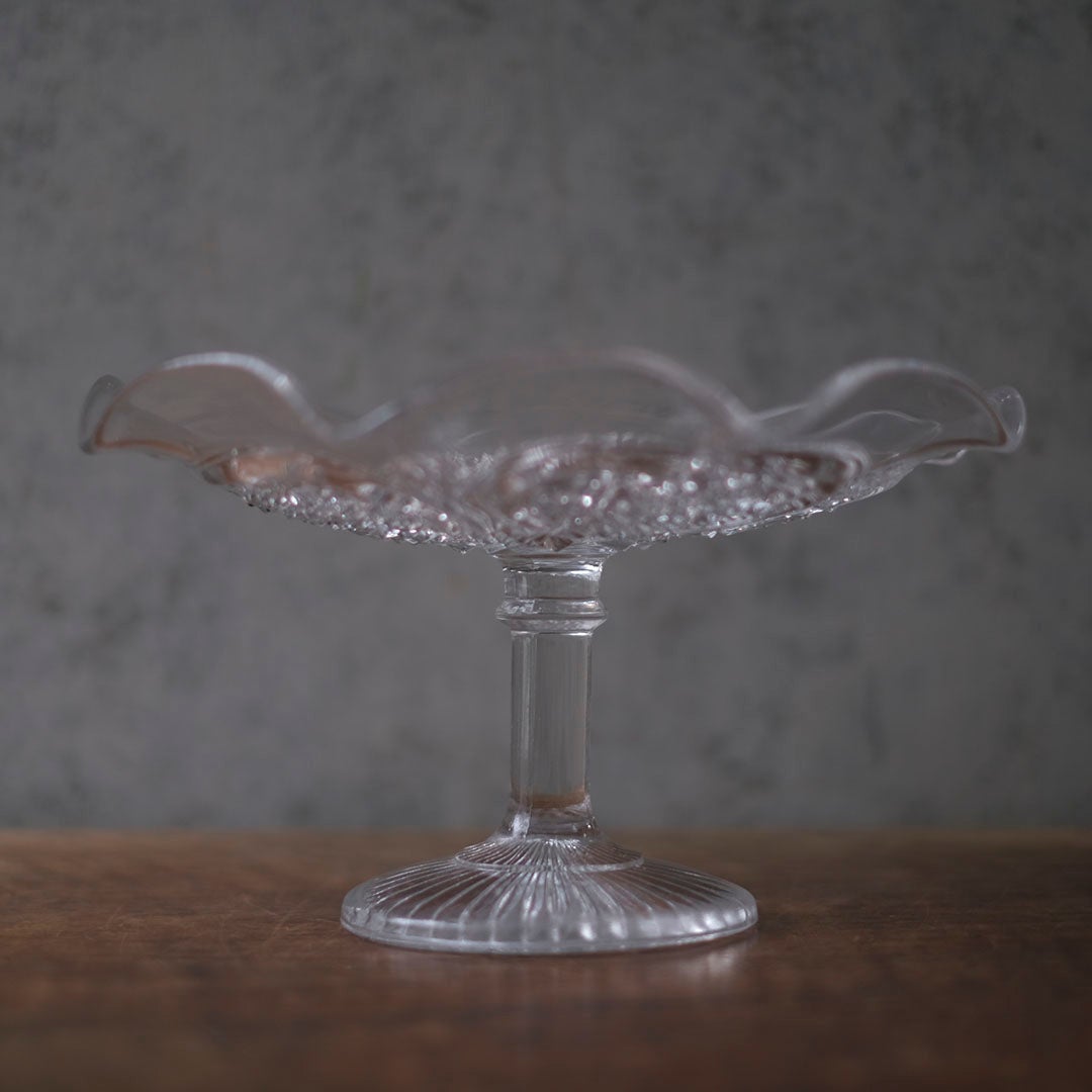 アンティークガラスコンポート 果物皿 イギリス3