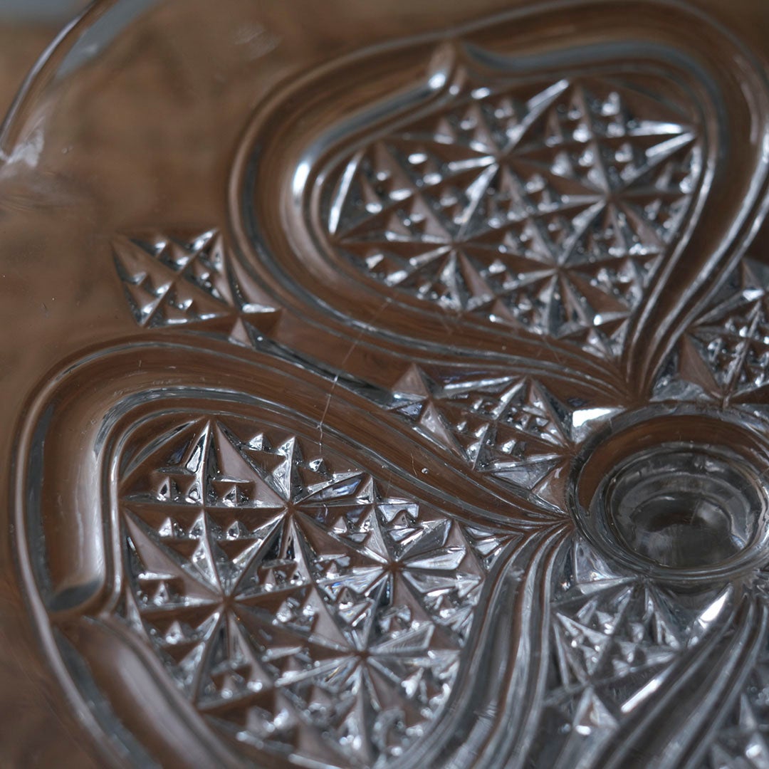 アンティークガラスコンポート 果物皿 イギリス6