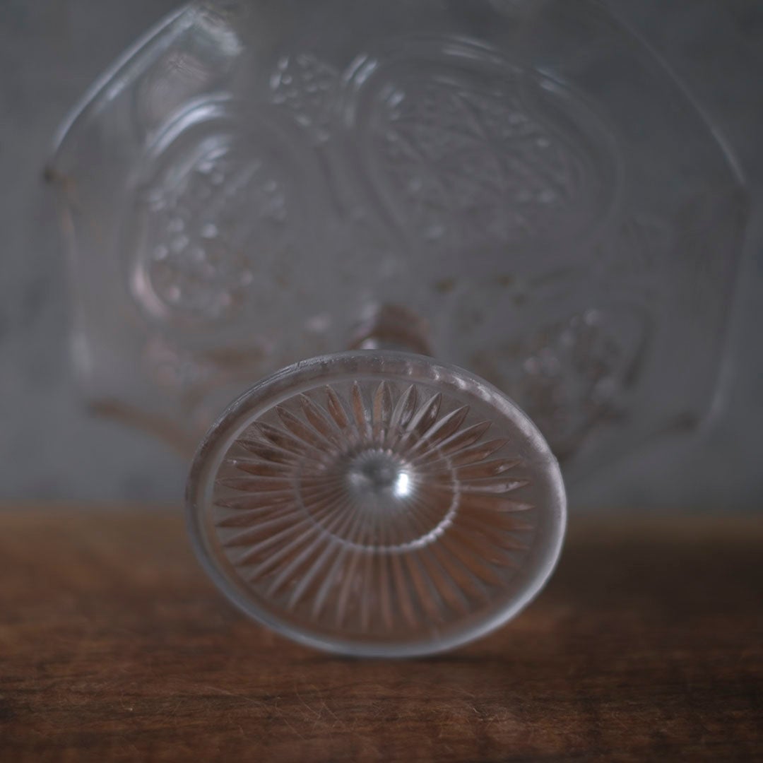 アンティークガラスコンポート 果物皿 イギリス7