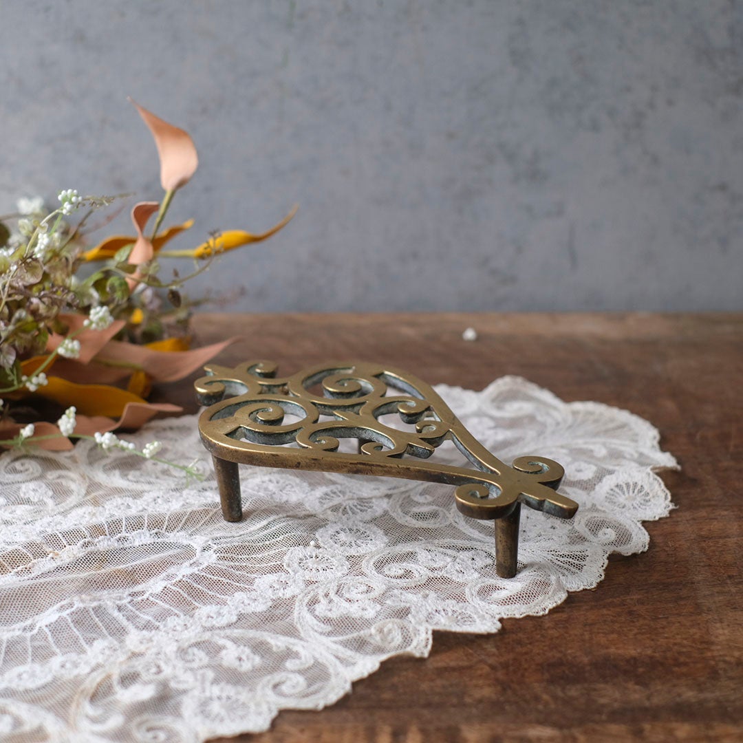 アンティークケトルスタンド イギリス 真鍮