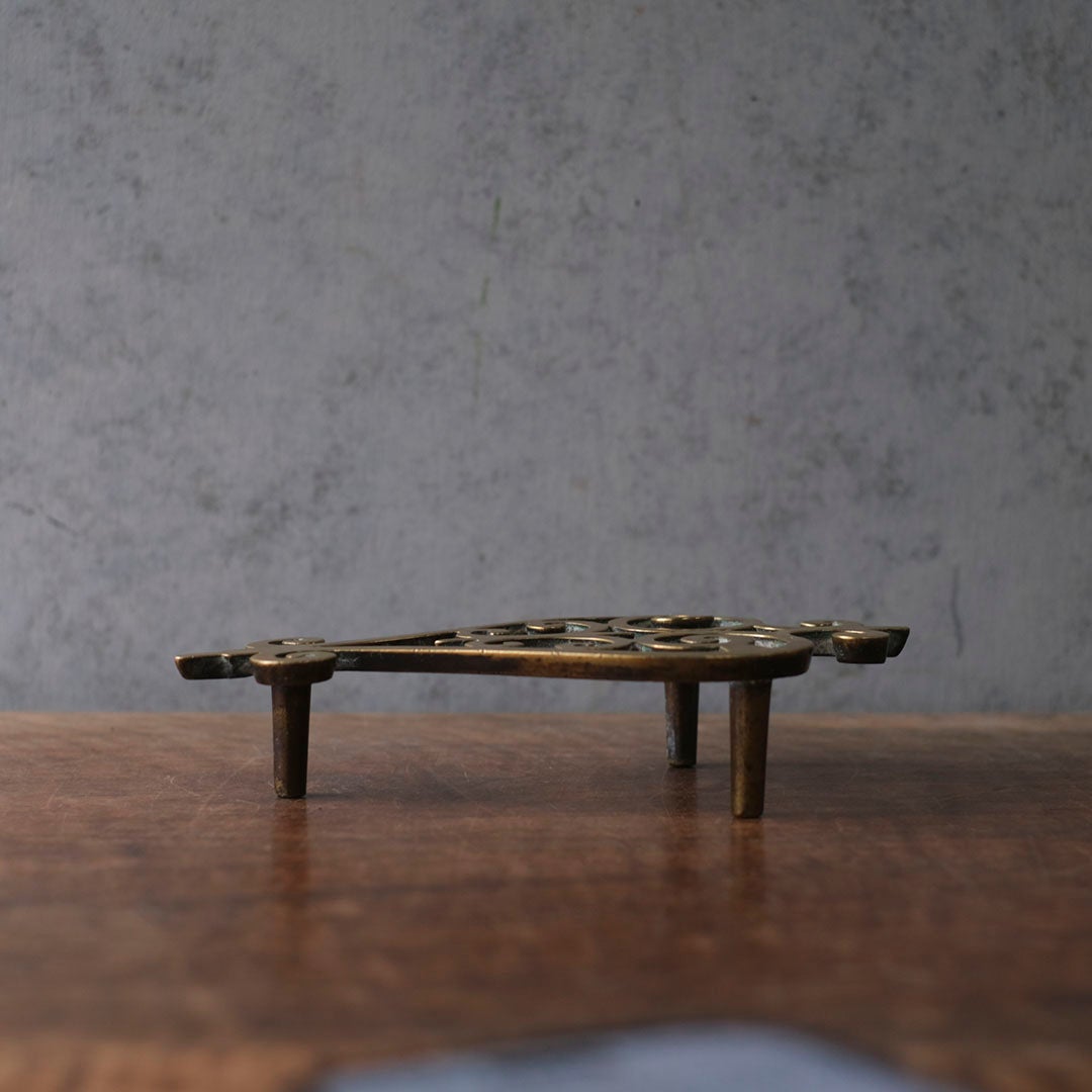 アンティークケトルスタンド イギリス 真鍮4