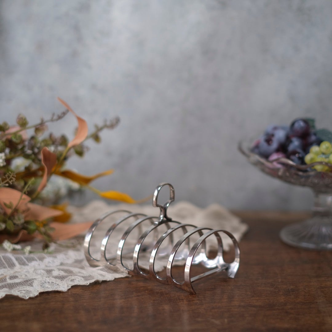 アンティーク トーストラック シルバープレート ドロップ型 バーミンガム製 1930-40s イギリス1