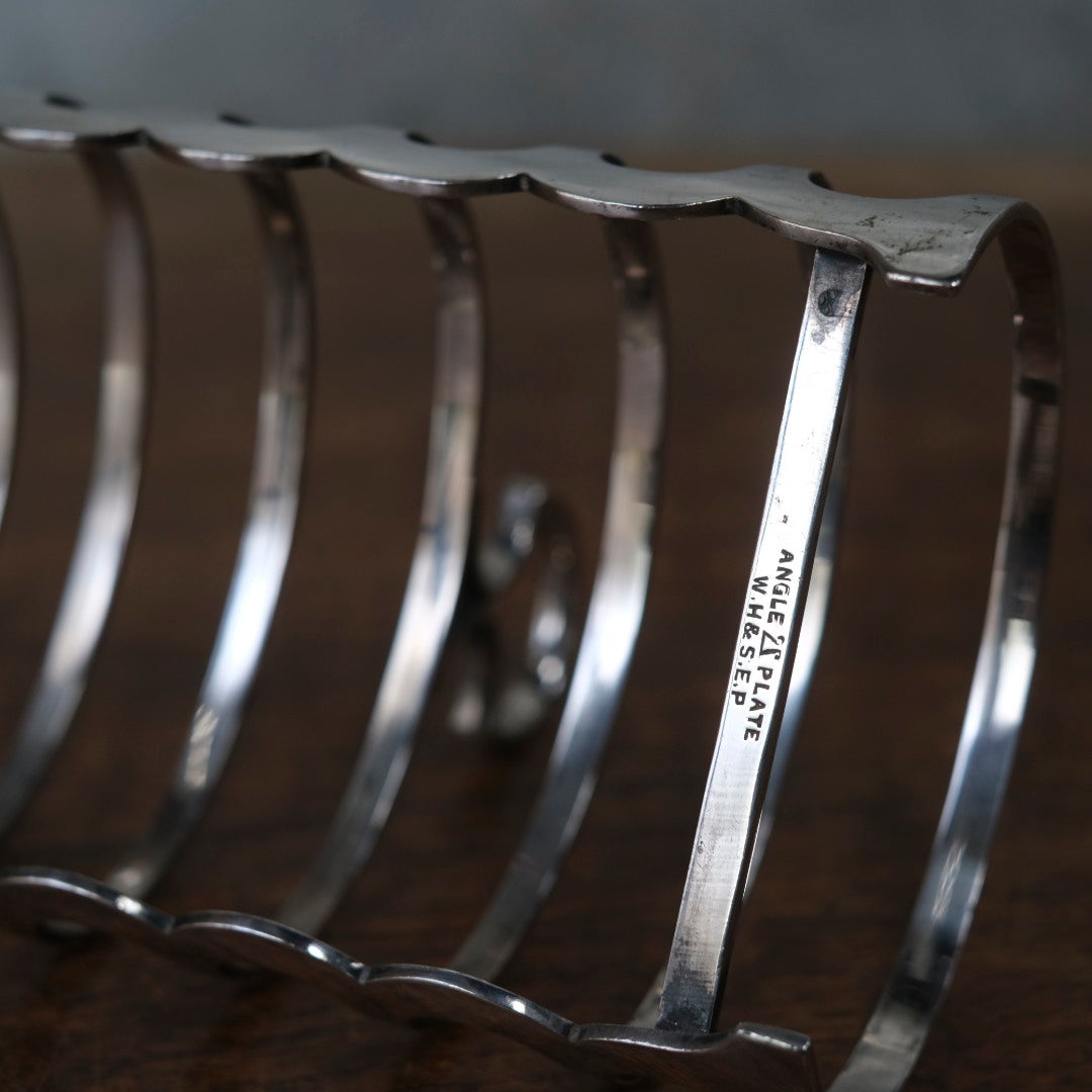 アンティーク トーストラック シルバープレート ドロップ型 バーミンガム製 1930-40s イギリス6