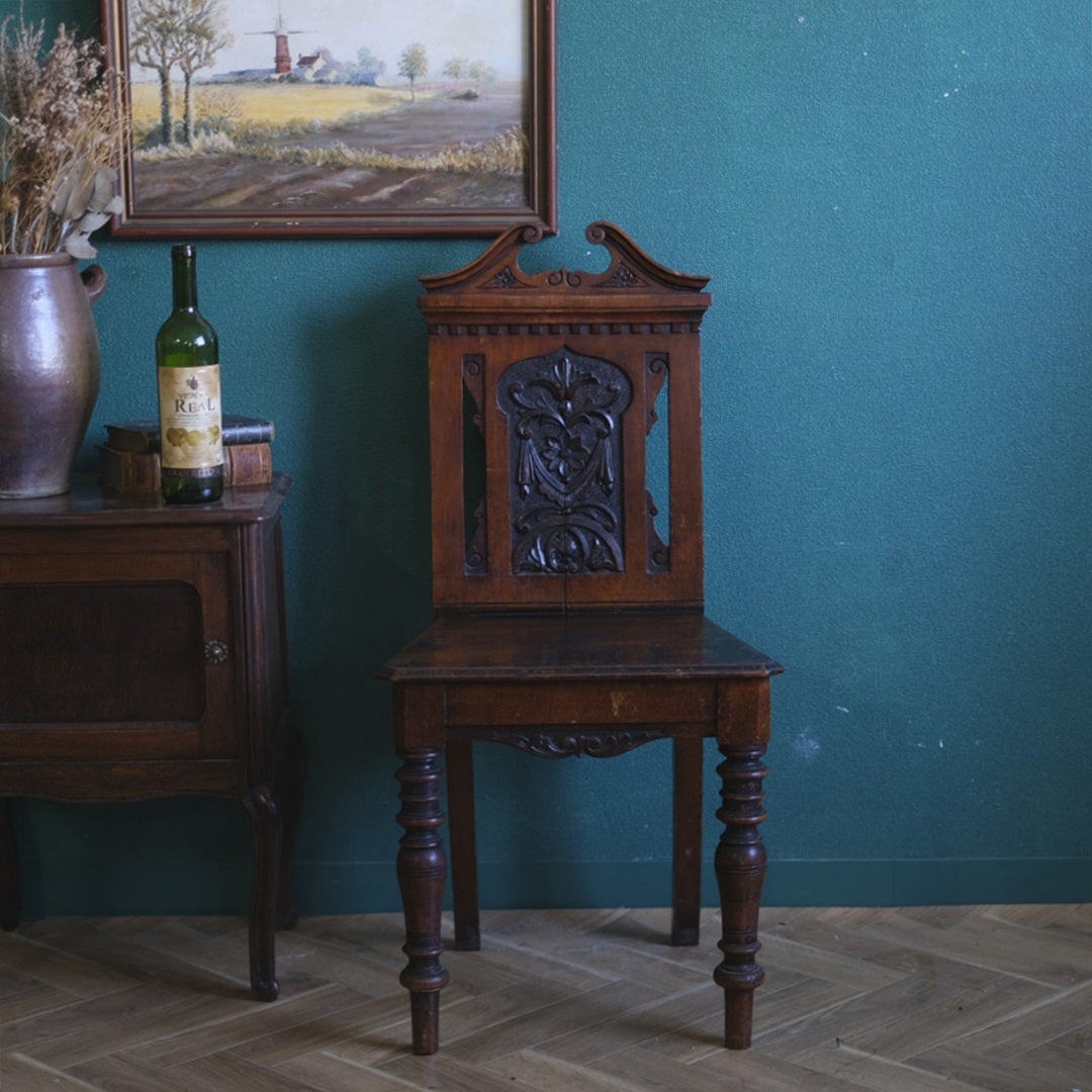 アンティーク ホールチェア エントランスチェア イギリス マホガニー アンティーク家具