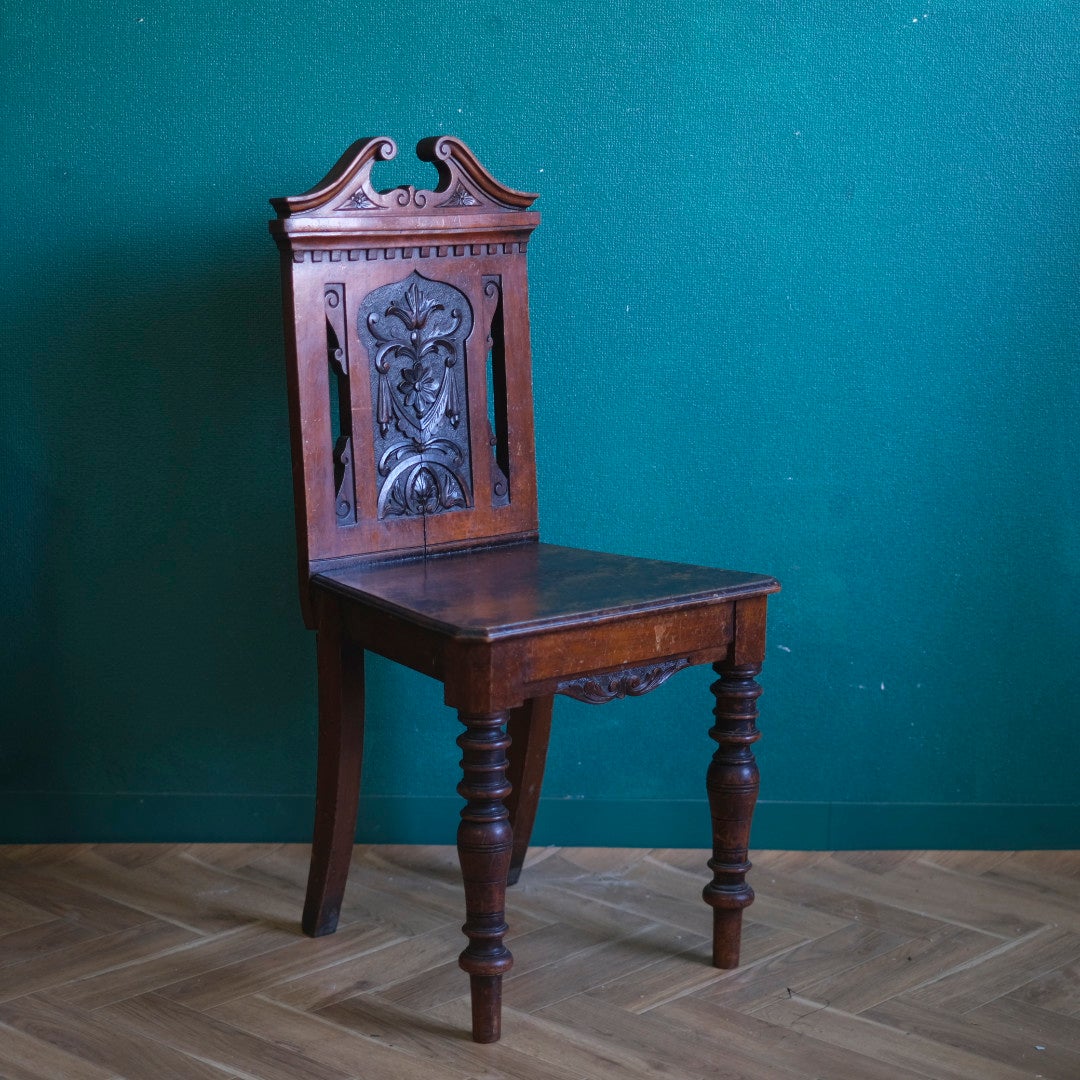 アンティーク ホールチェア エントランスチェア イギリス マホガニー アンティーク家具2