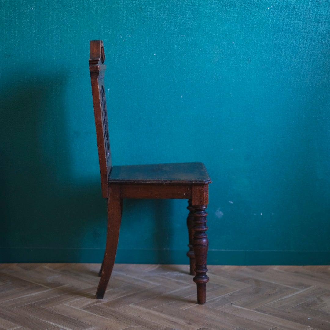 アンティーク ホールチェア エントランスチェア イギリス マホガニー アンティーク家具7