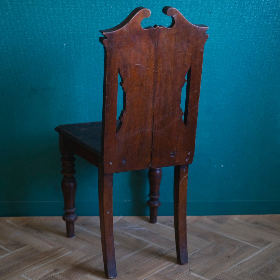 アンティーク ホールチェア エントランスチェア イギリス マホガニー アンティーク家具8