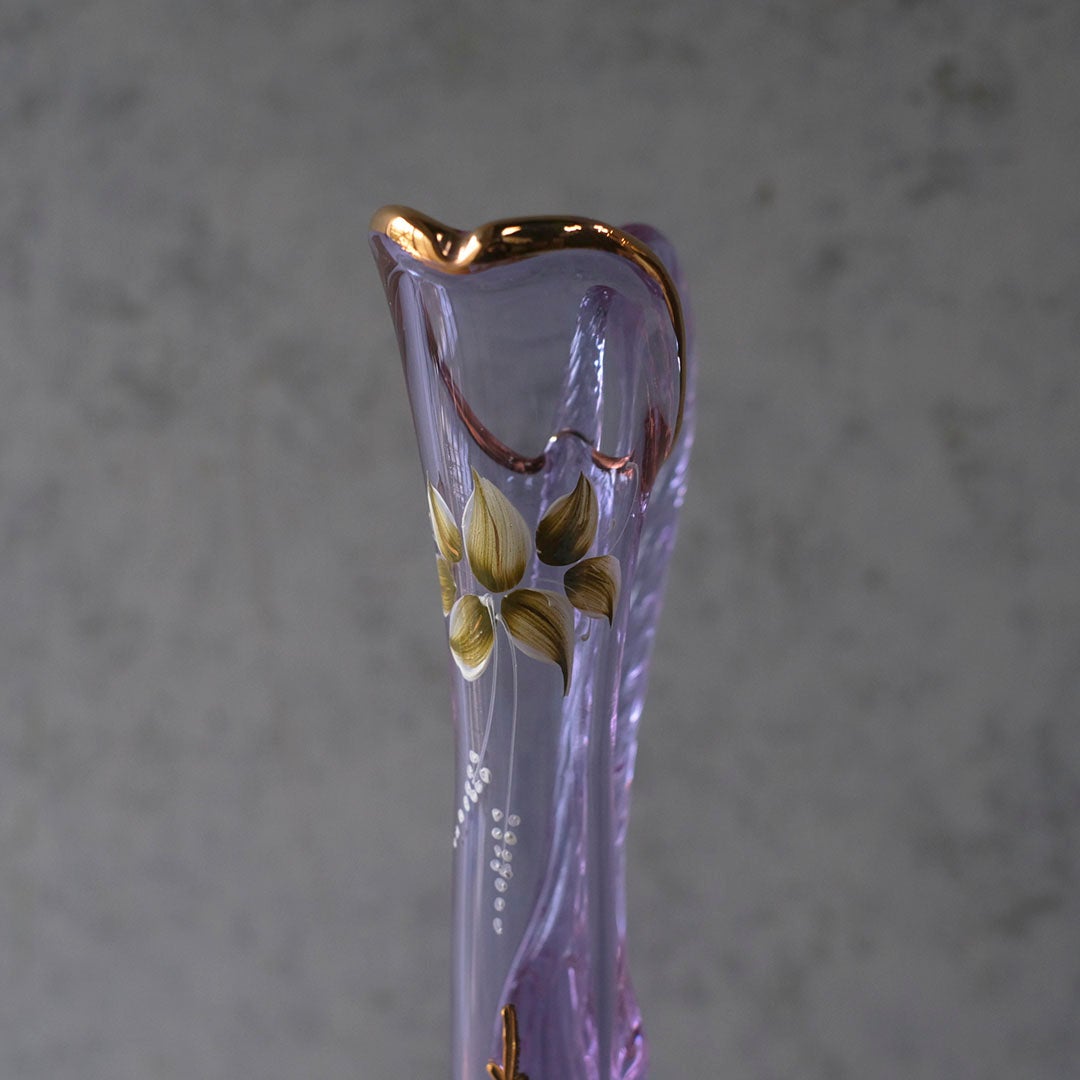 ヴィンテージ　ヴェネチアンガラスデキャンタ　ムラーノガラス　アメジストカラー　イタリア