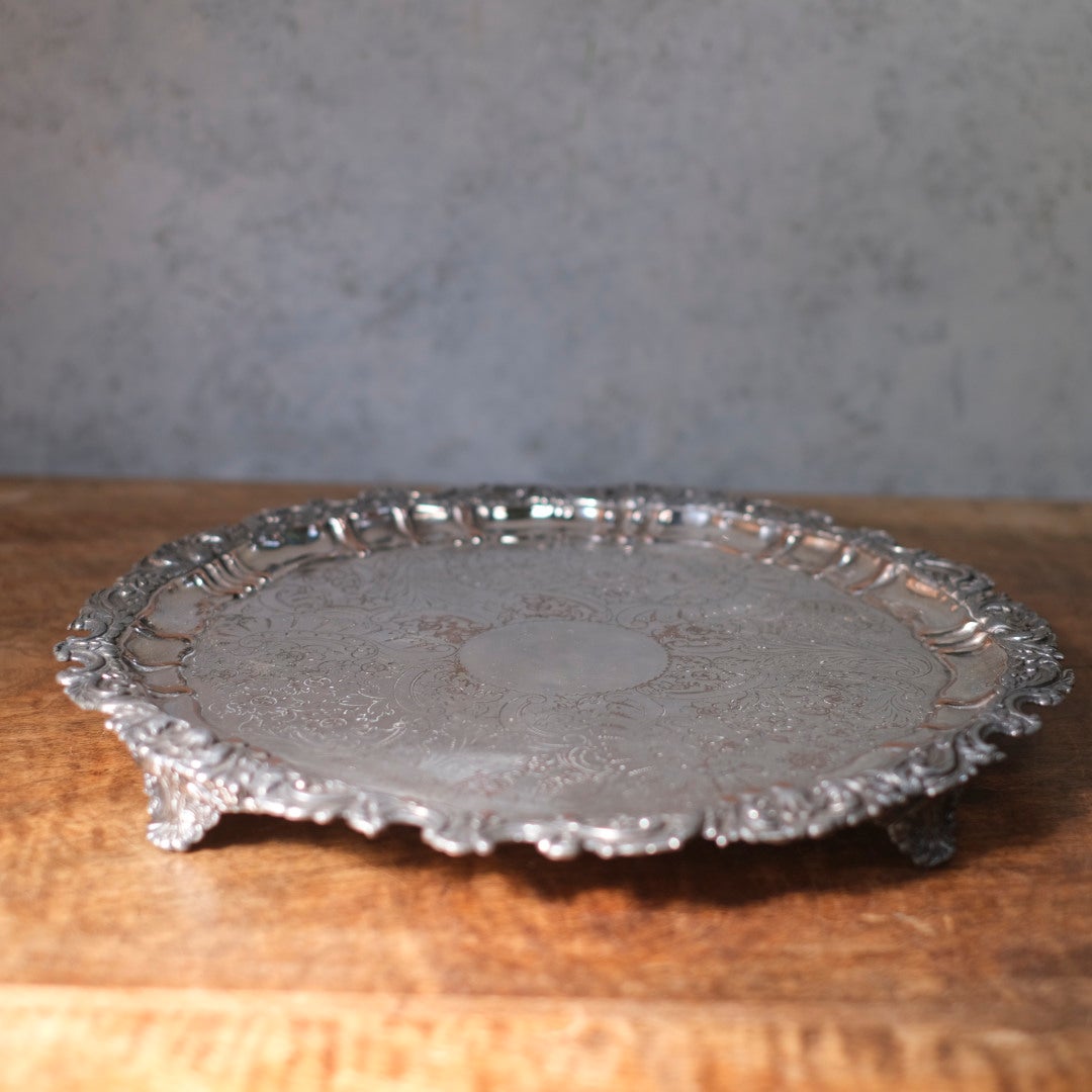 アンティークトレイ サルヴァ シルバープレート 銀メッキ イギリス5