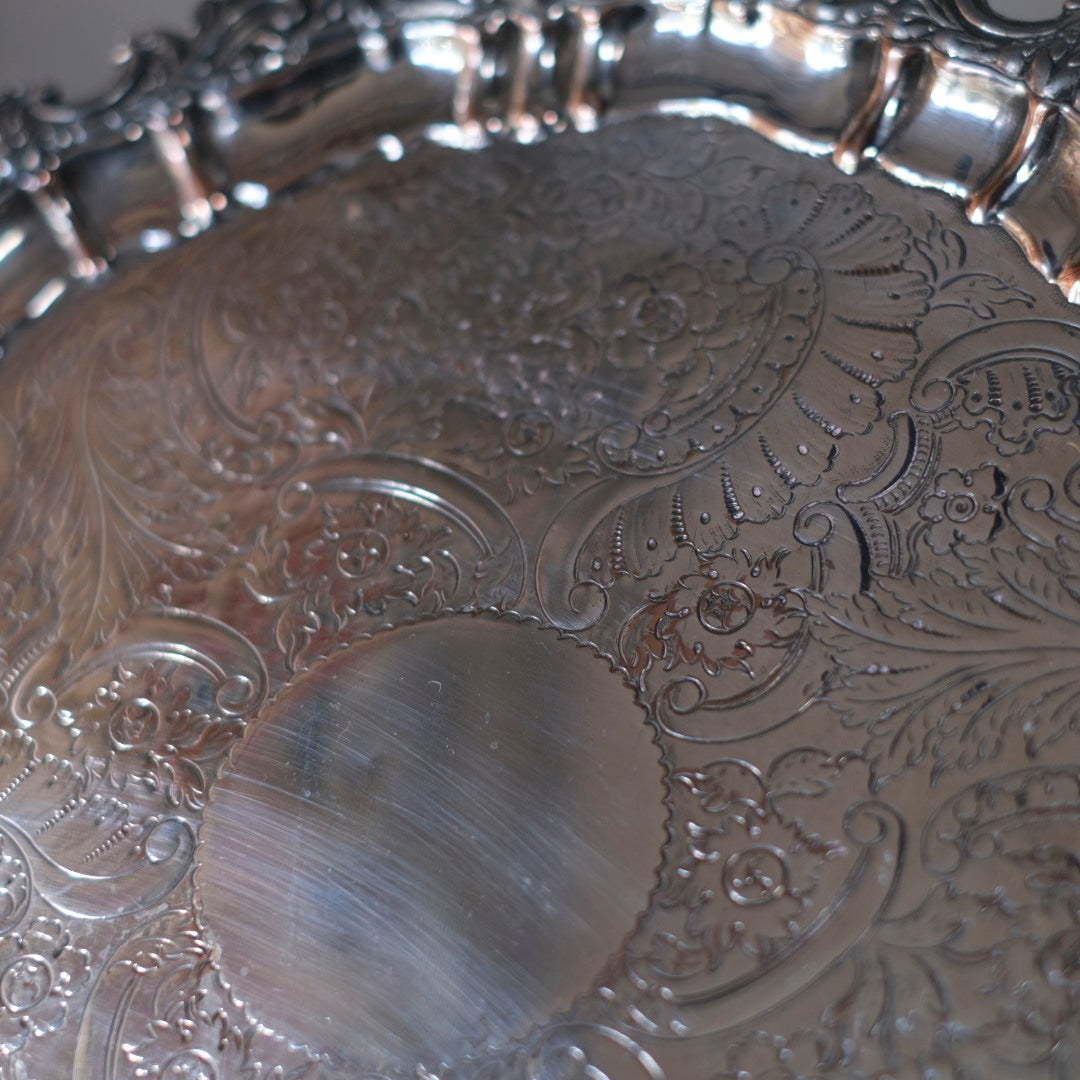 アンティークトレイ サルヴァ シルバープレート 銀メッキ イギリス7