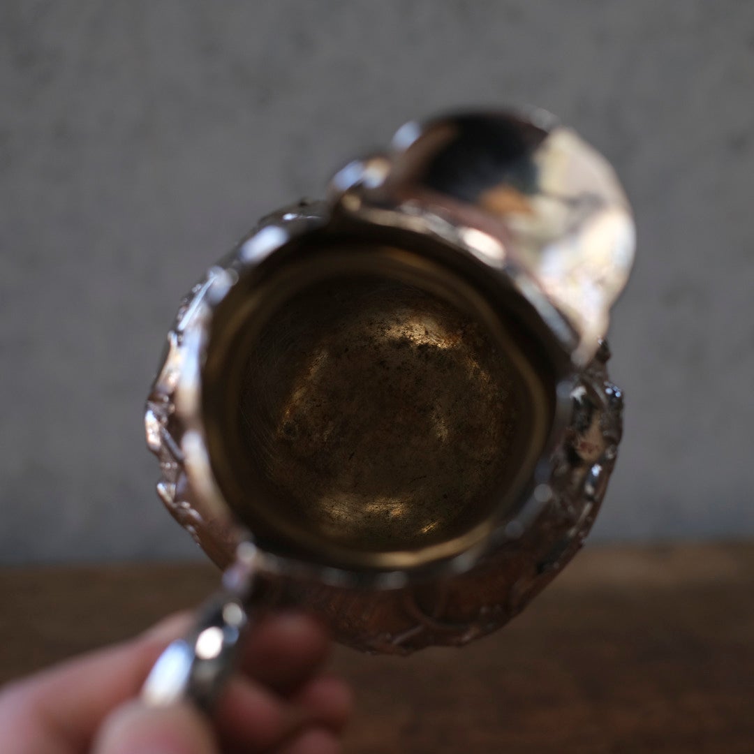 アンティーク ティーポット&ミルクジャグ シルバープレート 銀メッキ ヴィクトリアンロココ 自然主義的なアカンサスモチーフ装飾10