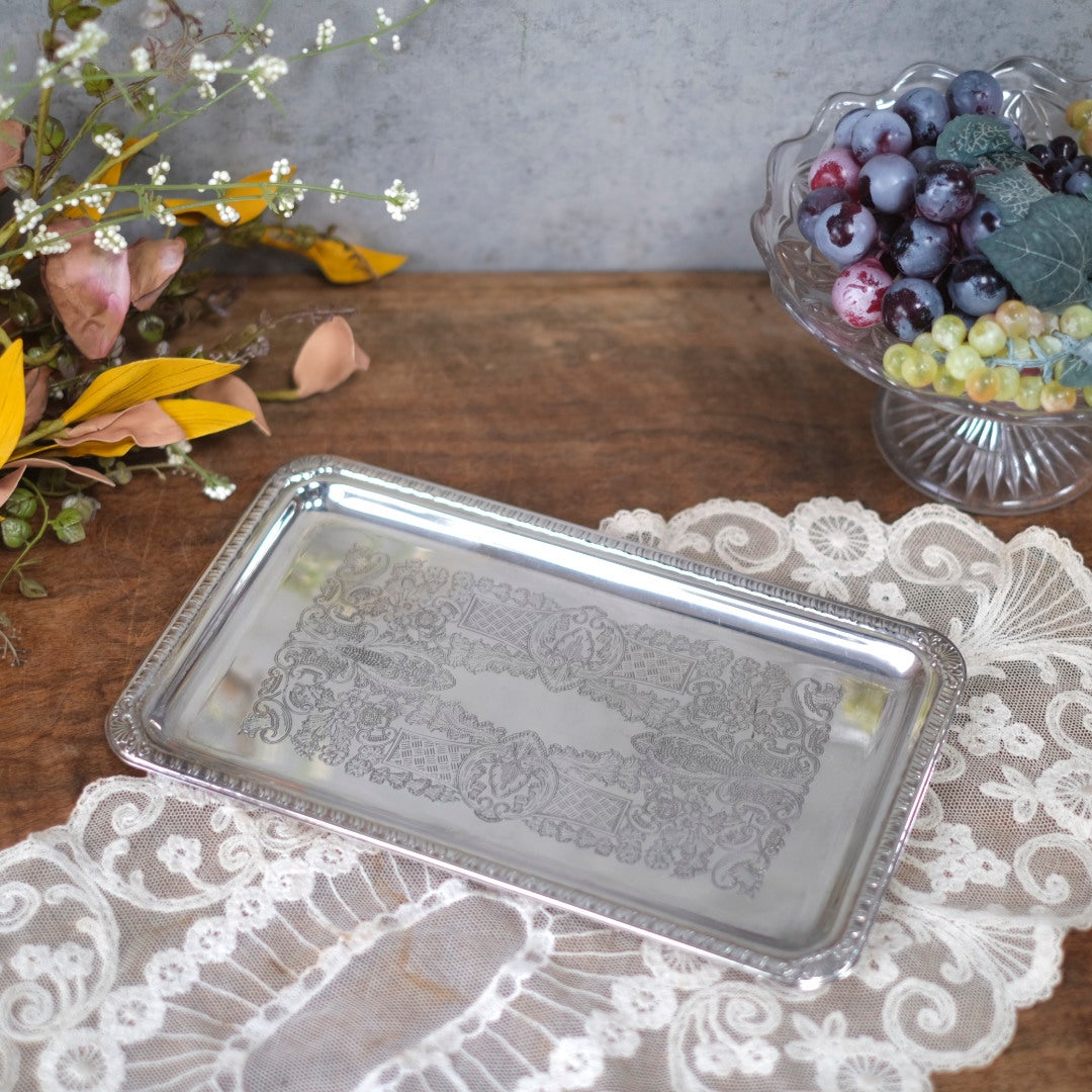 ヴィンテージミニトレイ シルバープレート 銀メッキ イギリス