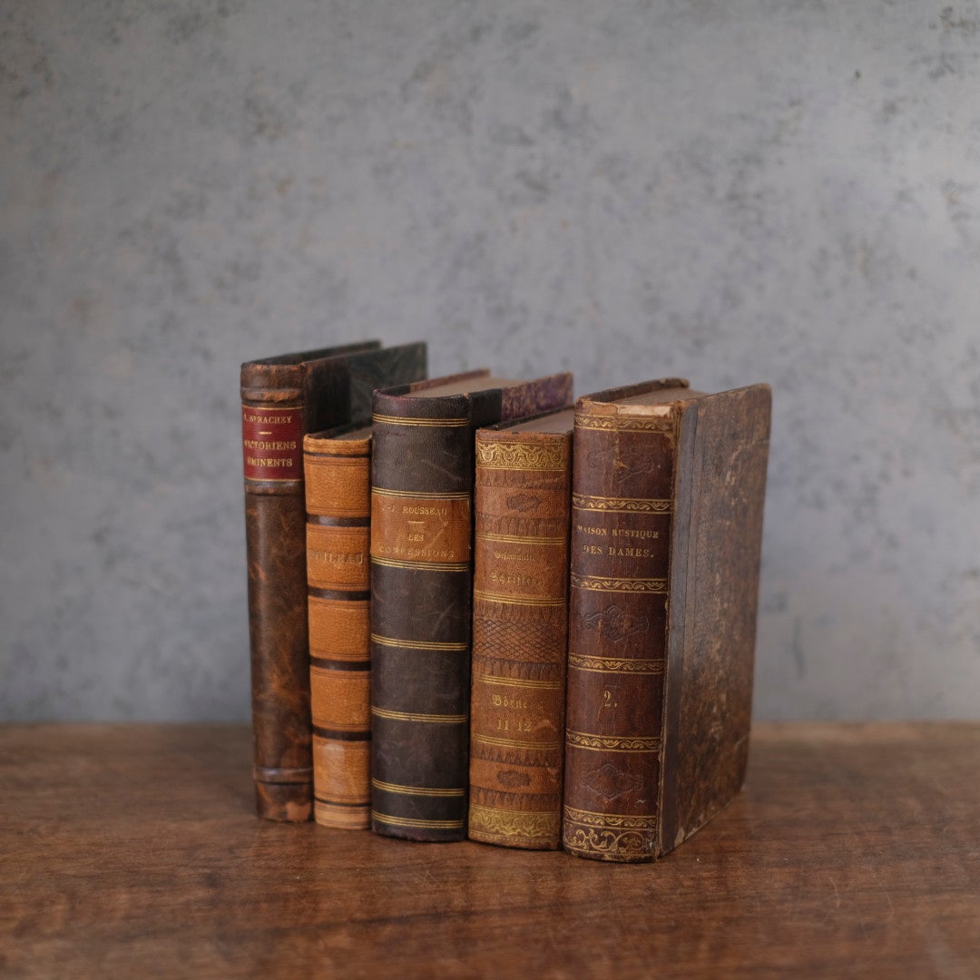 アンティークレザーブック 古書 本 19世紀 フランス