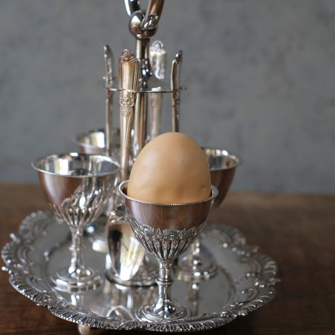 アンティークエッグスタンド エッグクリュエット ヴィクトリアン シルバープレート銀メッキ イギリス7