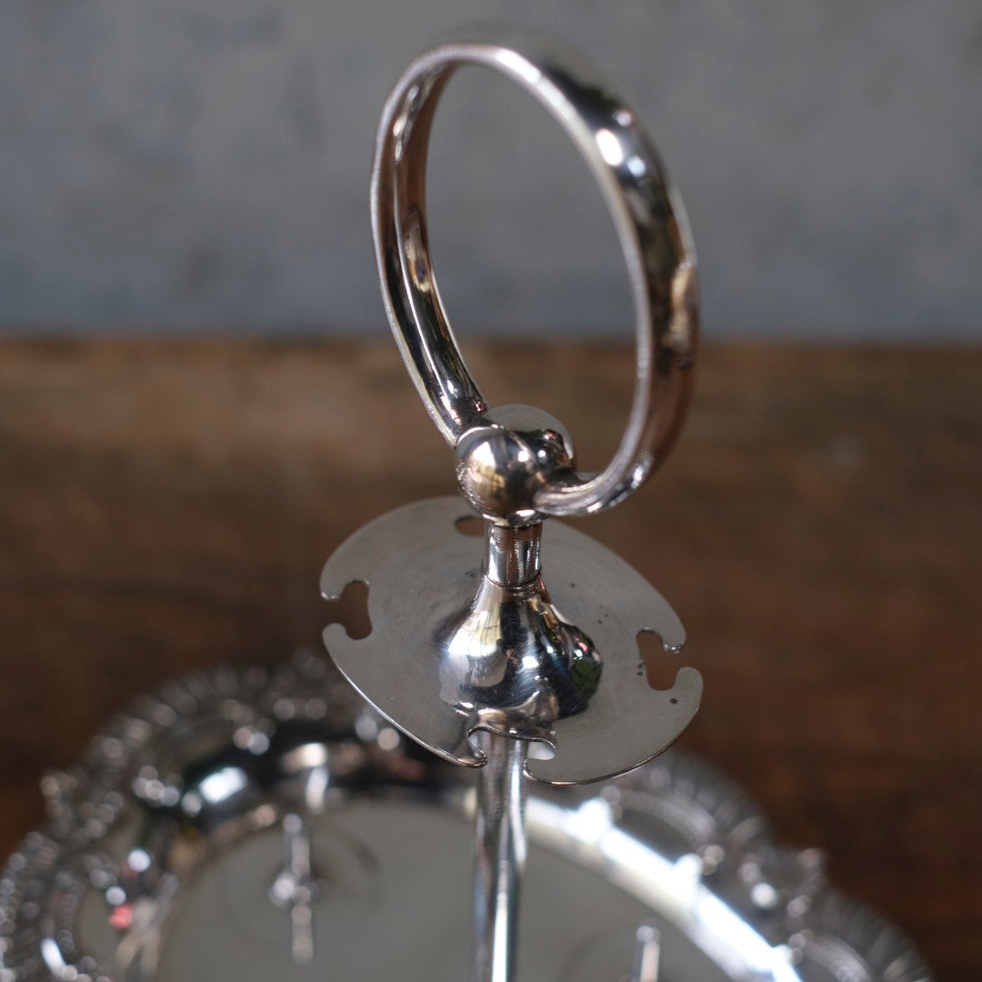 アンティークエッグスタンド エッグクリュエット ヴィクトリアン シルバープレート銀メッキ イギリス10