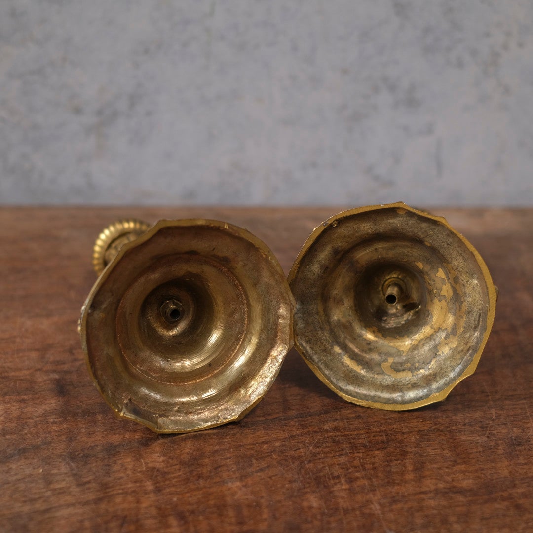 アンティークキャンドルスタンド 燭台ペア 真鍮 ブラス フランス5