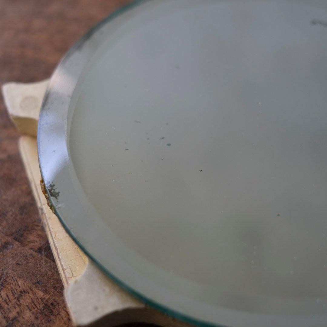 アンティーク バーボラミラー 花装飾 小さな鏡 イギリス6