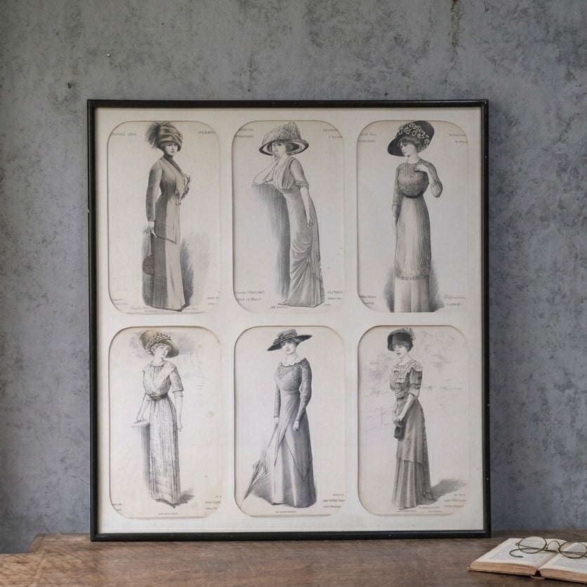 アンティーク リトグラフピクチャー ファッション フランス Journal des Demoiselles （ジョルナル・デ・デモワゼル)1