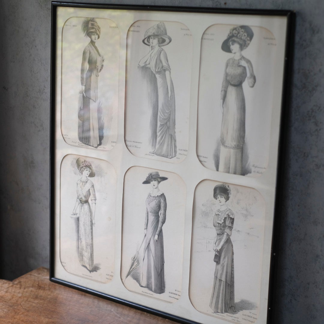 アンティーク リトグラフピクチャー ファッション フランス Journal des Demoiselles （ジョルナル・デ・デモワゼル)2
