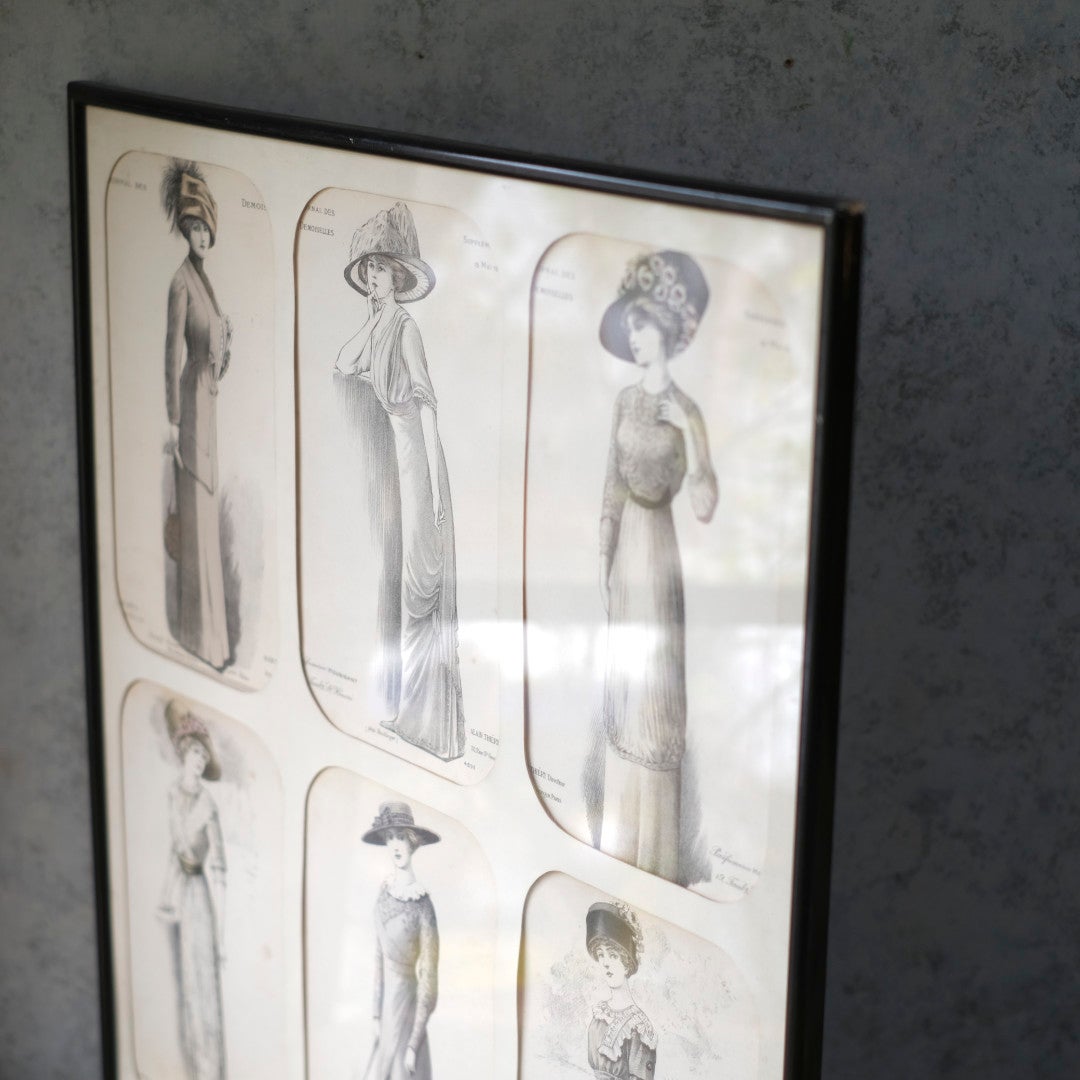 アンティーク リトグラフピクチャー ファッション フランス Journal des Demoiselles （ジョルナル・デ・デモワゼル)3