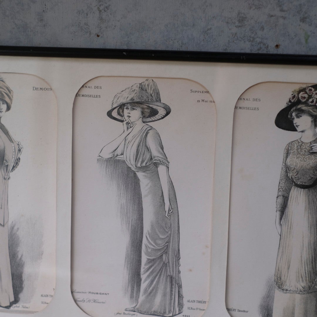 アンティーク リトグラフピクチャー ファッション フランス Journal des Demoiselles （ジョルナル・デ・デモワゼル)4