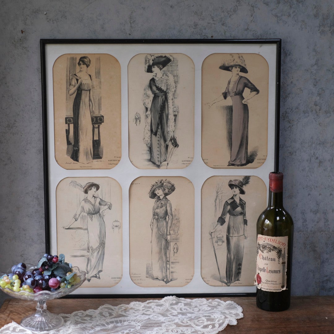 アンティーク リトグラフピクチャー ファッション フランス Journal des Demoiselles （ジョルナル・デ・デモワゼル) A