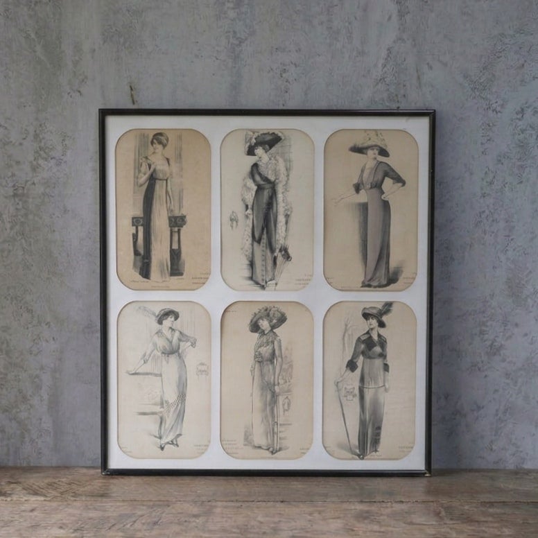 アンティーク リトグラフピクチャー ファッション フランス Journal des Demoiselles （ジョルナル・デ・デモワゼル) A1