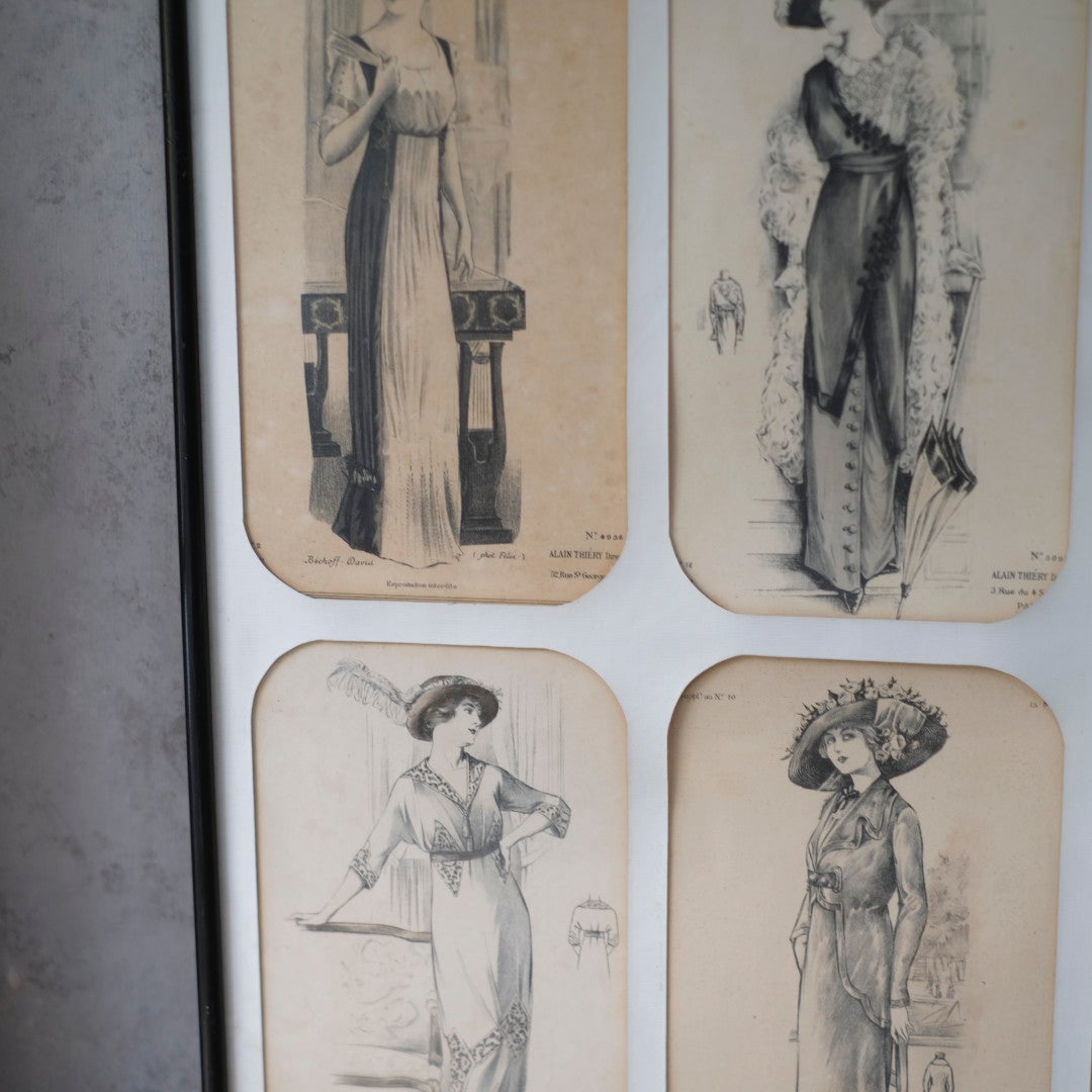 アンティーク リトグラフピクチャー ファッション フランス Journal des Demoiselles （ジョルナル・デ・デモワゼル) A4
