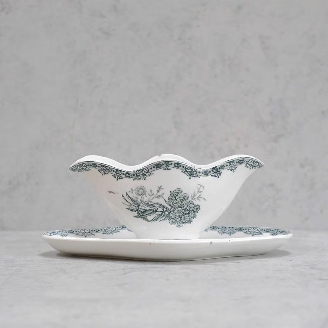 アンティーク ソーシエール DAISY Nouvelles Usines Ceramiques du Nord St AMAND フランス ソース入れ アンティーク食器1