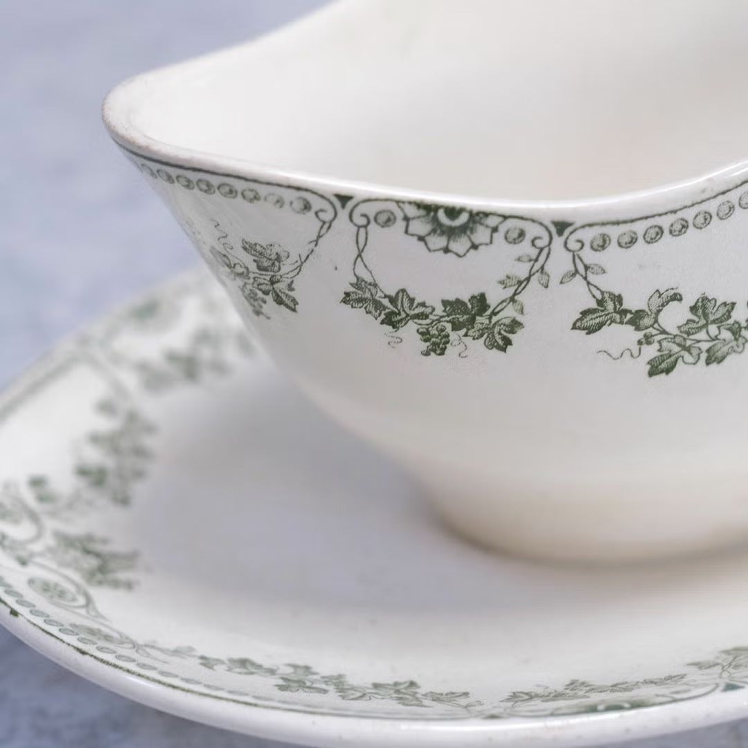 アンティーク ソーシエール BADONVILLER (バドンヴィレ) フランス グレービーボート アンティーク食器2