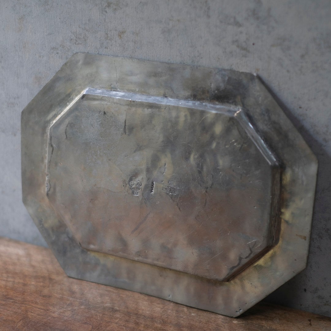 アンティークエタンプレート 錫製皿 フランス7