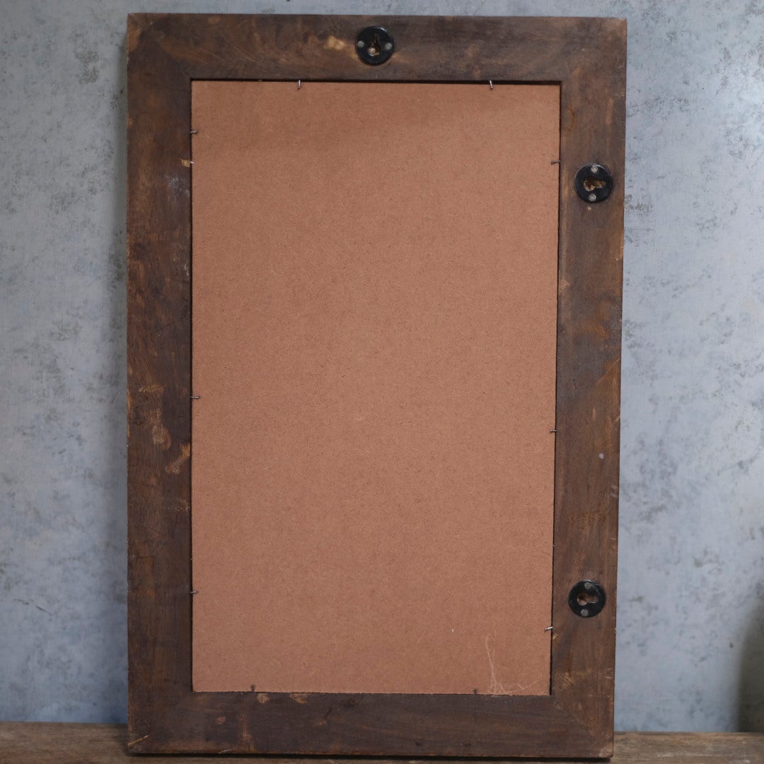 アンティークマジョリカタイルミラー 大正レトロな鏡 日本&インド7