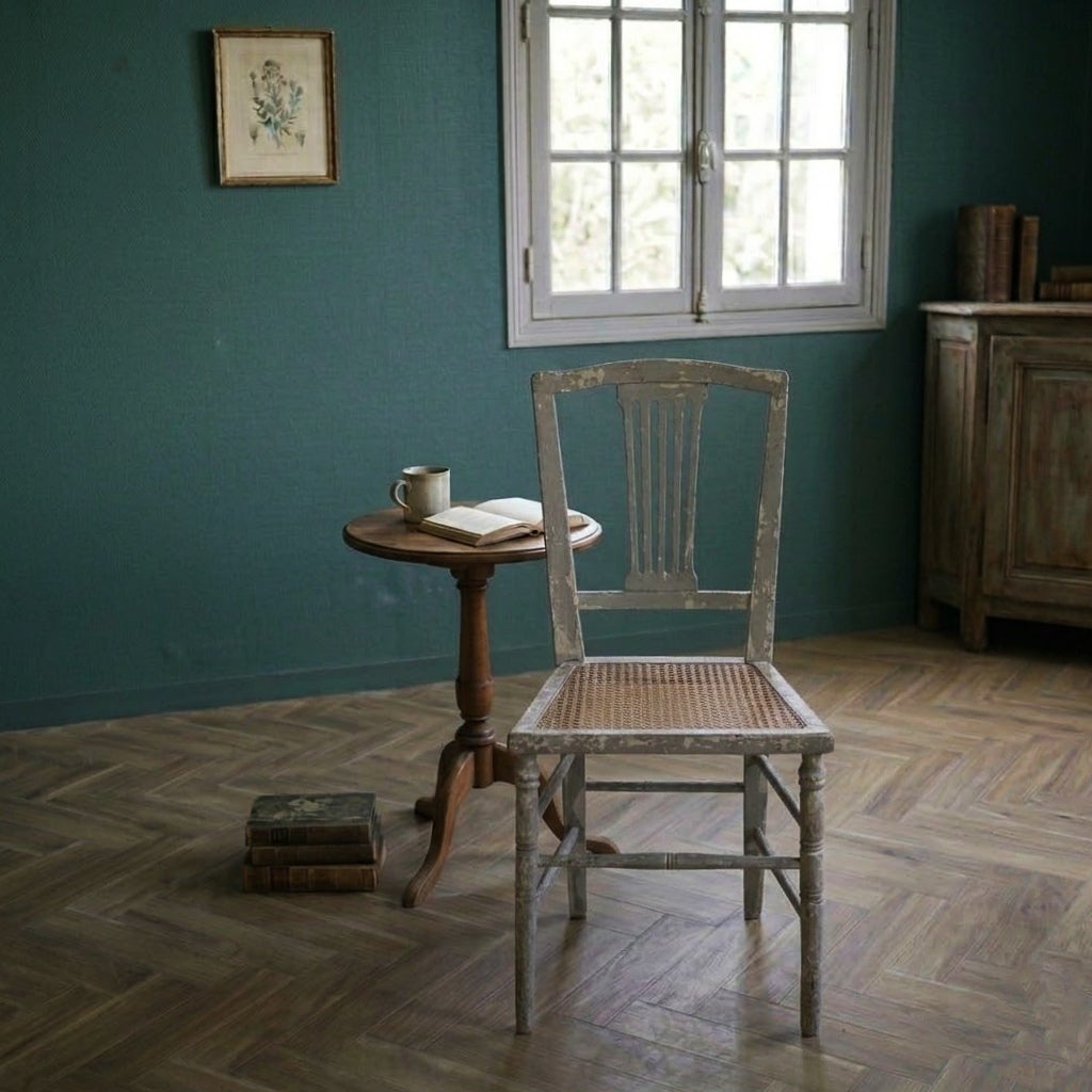 アンティークチェア ルイ16世様式のリブバック・ケインチェア椅子 フランス