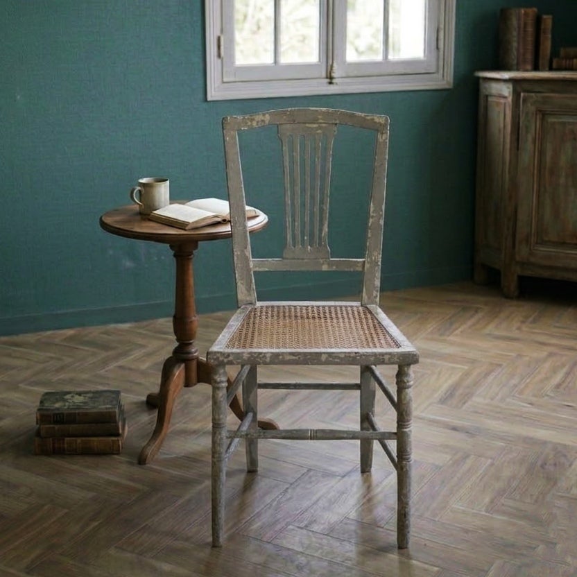 アンティークチェア ルイ16世様式のリブバック・ケインチェア椅子 フランス1