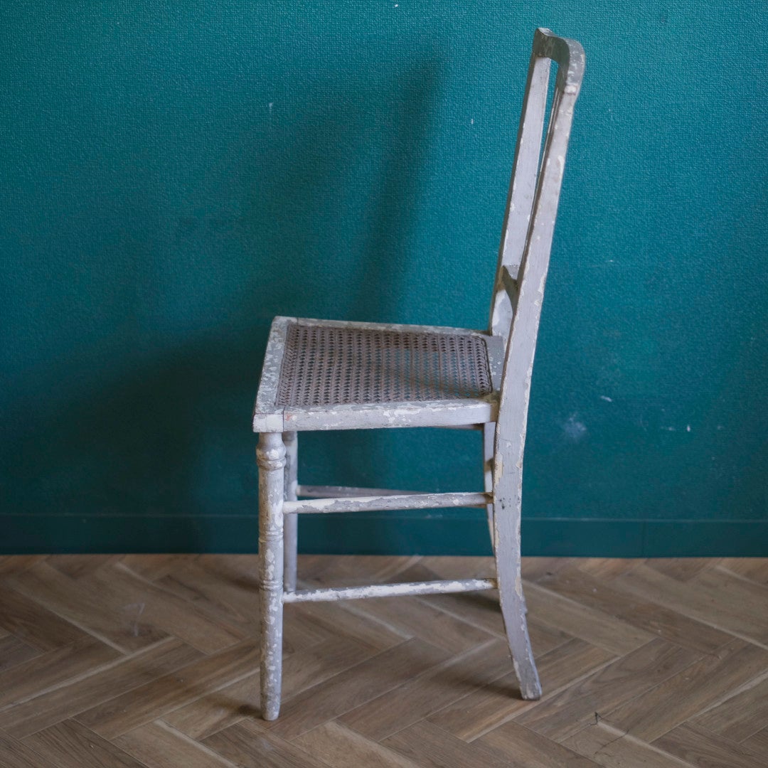 アンティークチェア ルイ16世様式のリブバック・ケインチェア椅子 フランス3