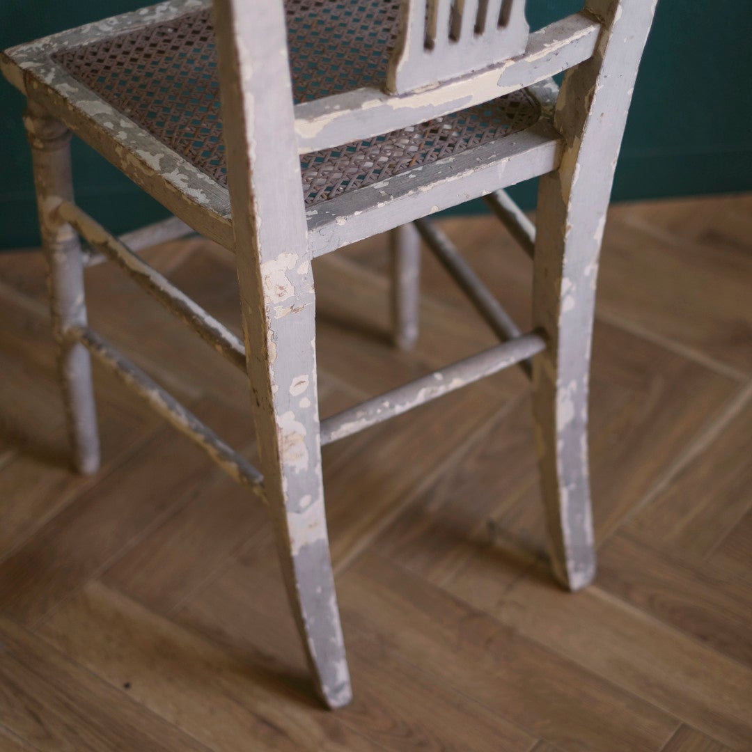 アンティークチェア ルイ16世様式のリブバック・ケインチェア椅子 フランス5