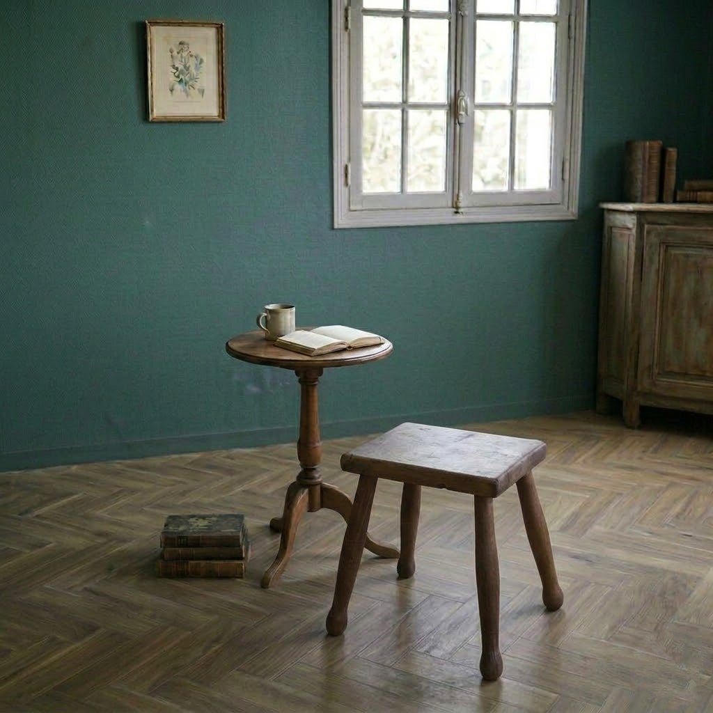 アンティーク 素朴なパインスツール イギリス