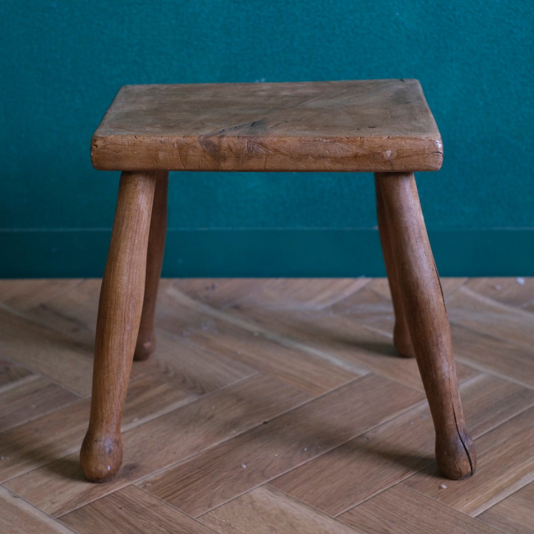 アンティーク 素朴なパインスツール イギリス2