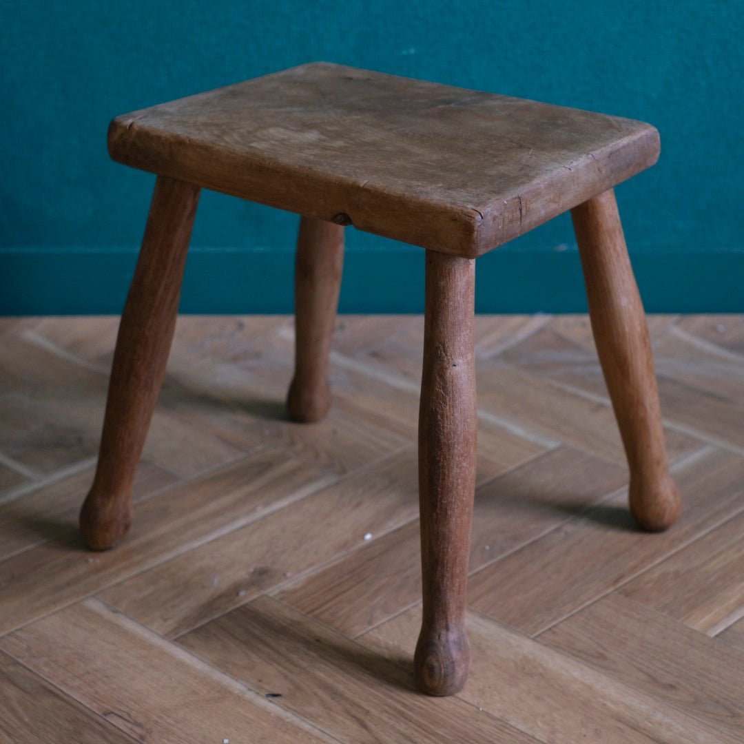 アンティーク 素朴なパインスツール イギリス3