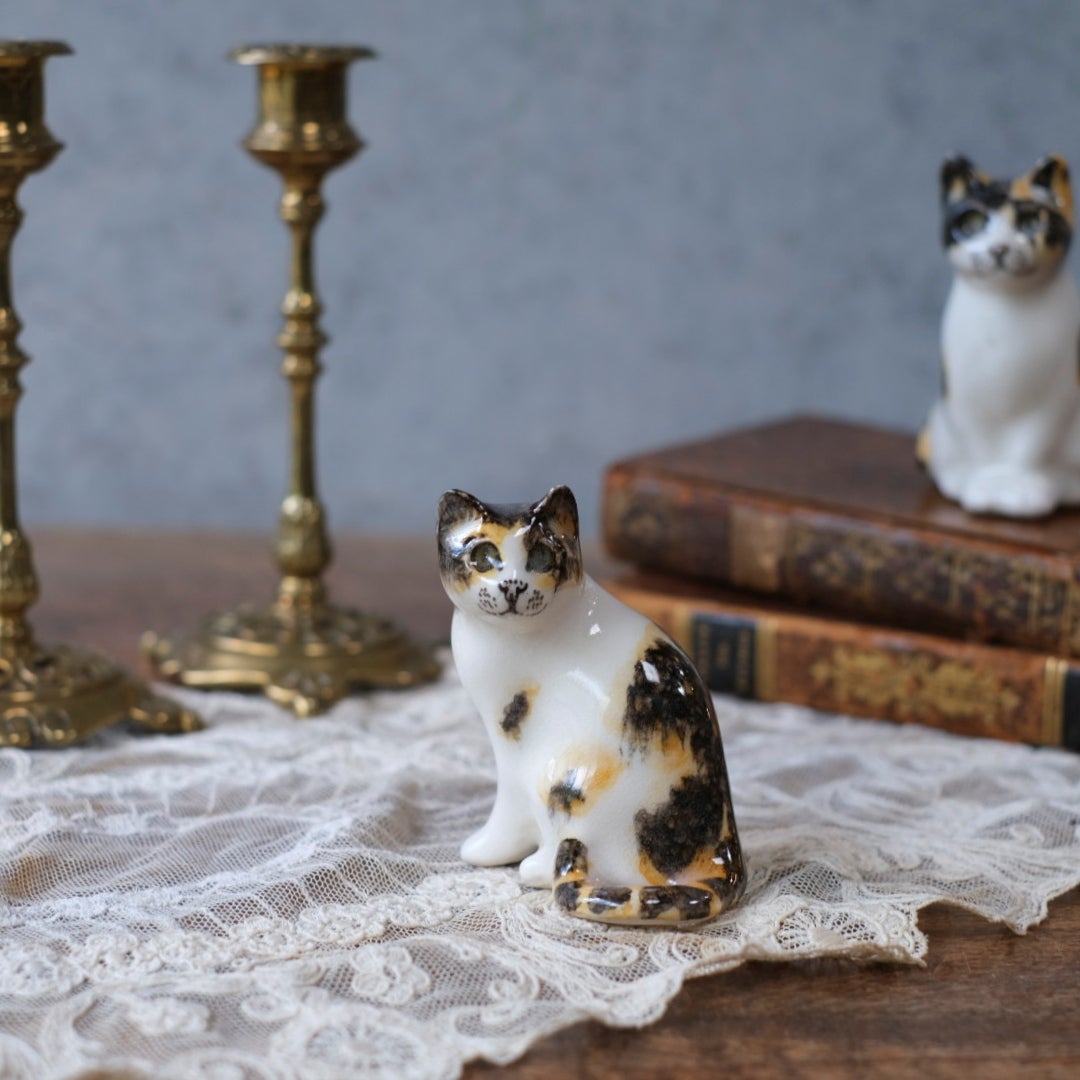 ヴィンテージ ウィンスタンレーキャット ケンジントンキャット サビ猫 ミニ イギリス 陶芸作家Jenny Winstanley 置物1