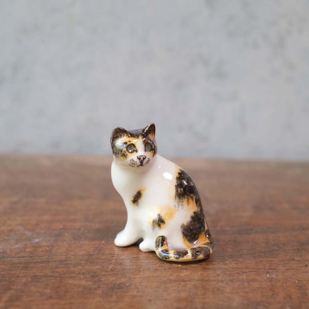 ヴィンテージ ウィンスタンレーキャット ケンジントンキャット サビ猫 ミニ イギリス 陶芸作家Jenny Winstanley 置物2
