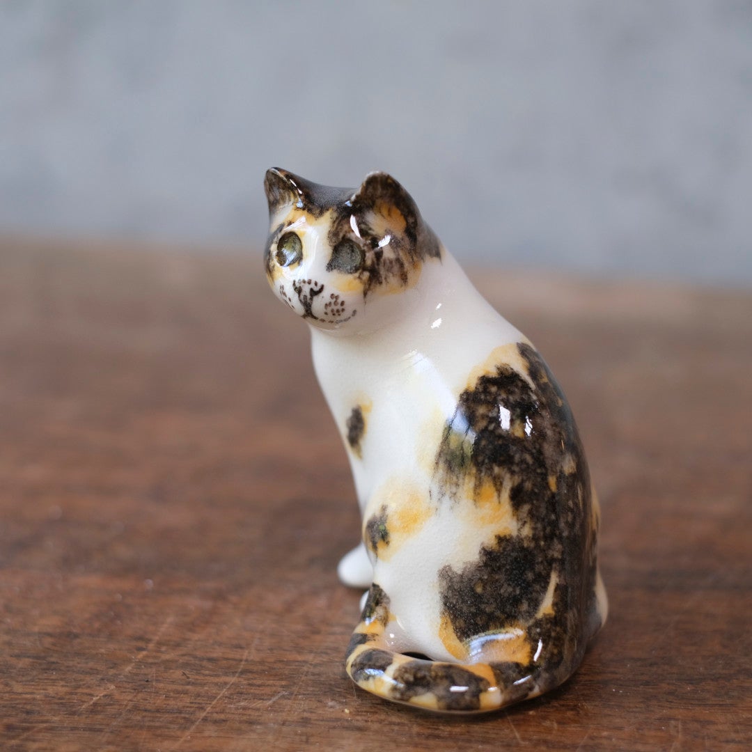 ヴィンテージ ウィンスタンレーキャット ケンジントンキャット サビ猫 ミニ イギリス 陶芸作家Jenny Winstanley 置物7