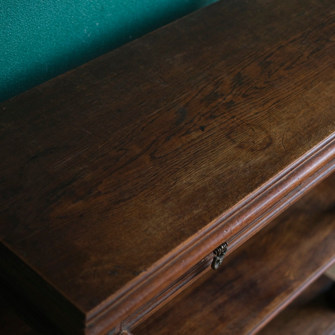 アンティーク 挽き物細工の3段オープンコンソール オーク材 イギリス11