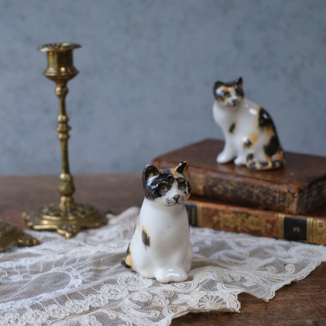 ヴィンテージ ウィンスタンレーキャット ケンジントンキャット 三毛猫 ミニ イギリス 陶芸作家Jenny Winstanley 置物