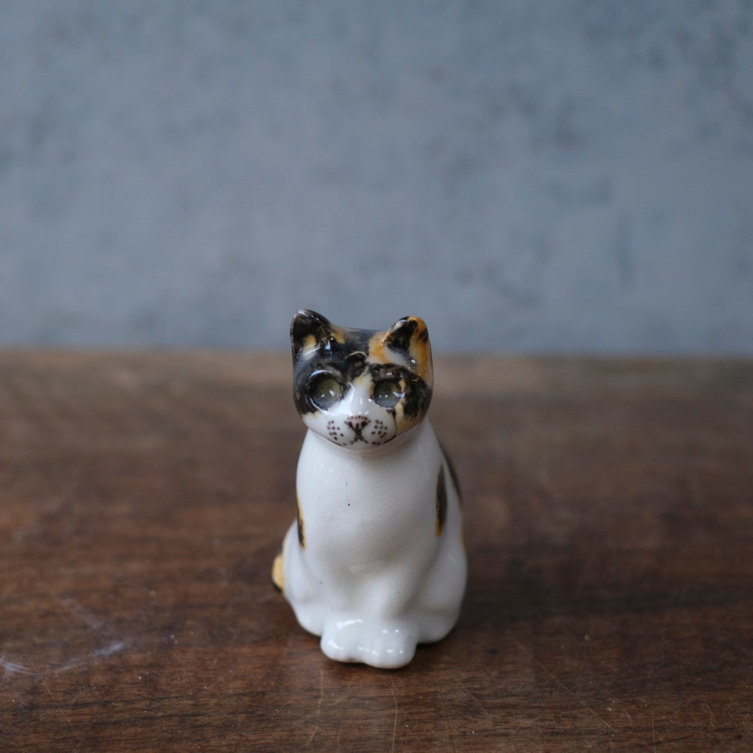 ヴィンテージ ウィンスタンレーキャット ケンジントンキャット 三毛猫 ミニ イギリス 陶芸作家Jenny Winstanley 置物1