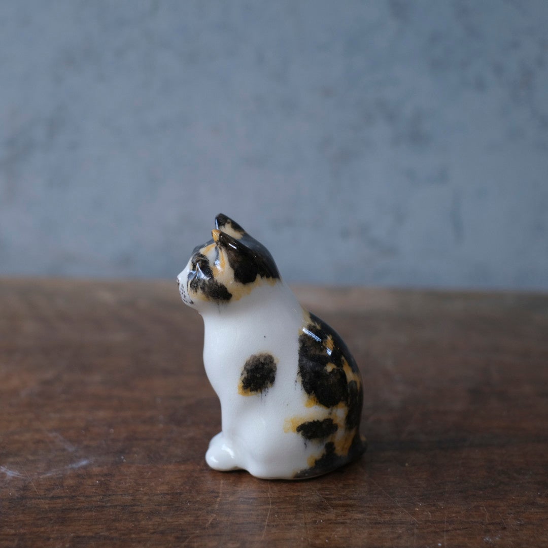 ヴィンテージ ウィンスタンレーキャット ケンジントンキャット 三毛猫 ミニ イギリス 陶芸作家Jenny Winstanley 置物2