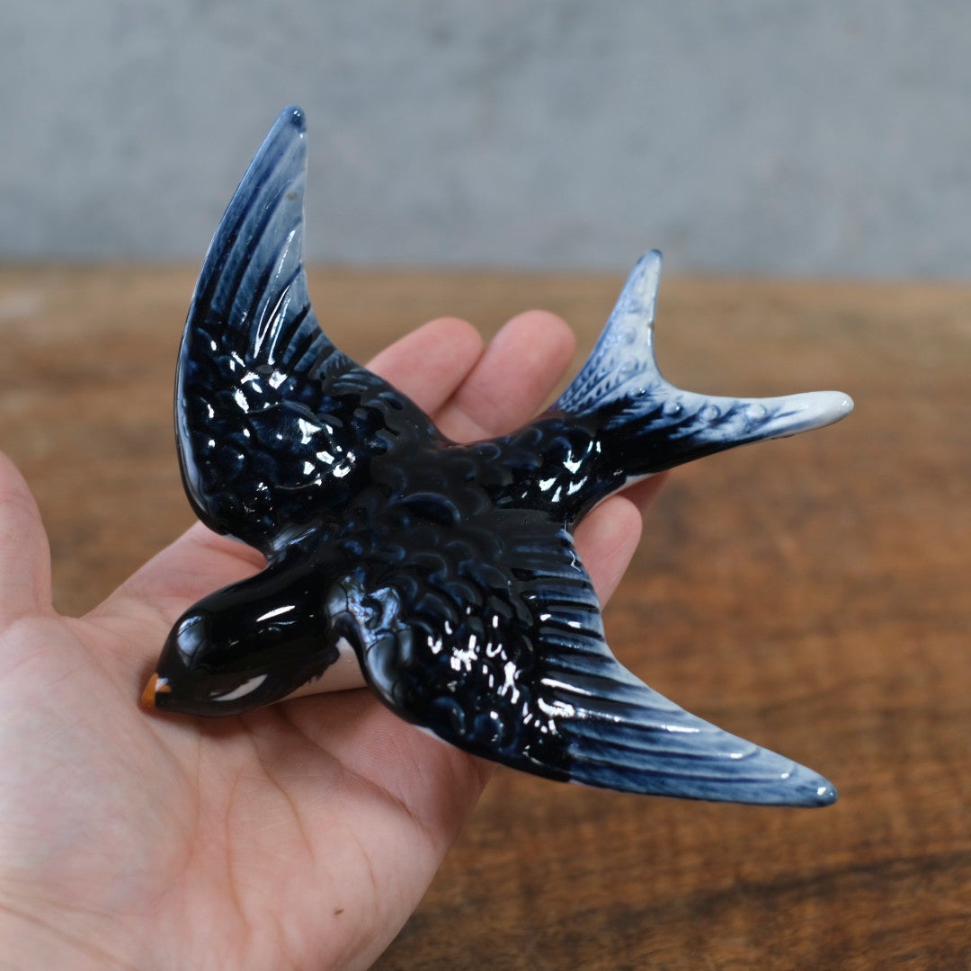ヴィンテージ 燕 オブジェ 陶器 作家物 フランス Lサイズ3