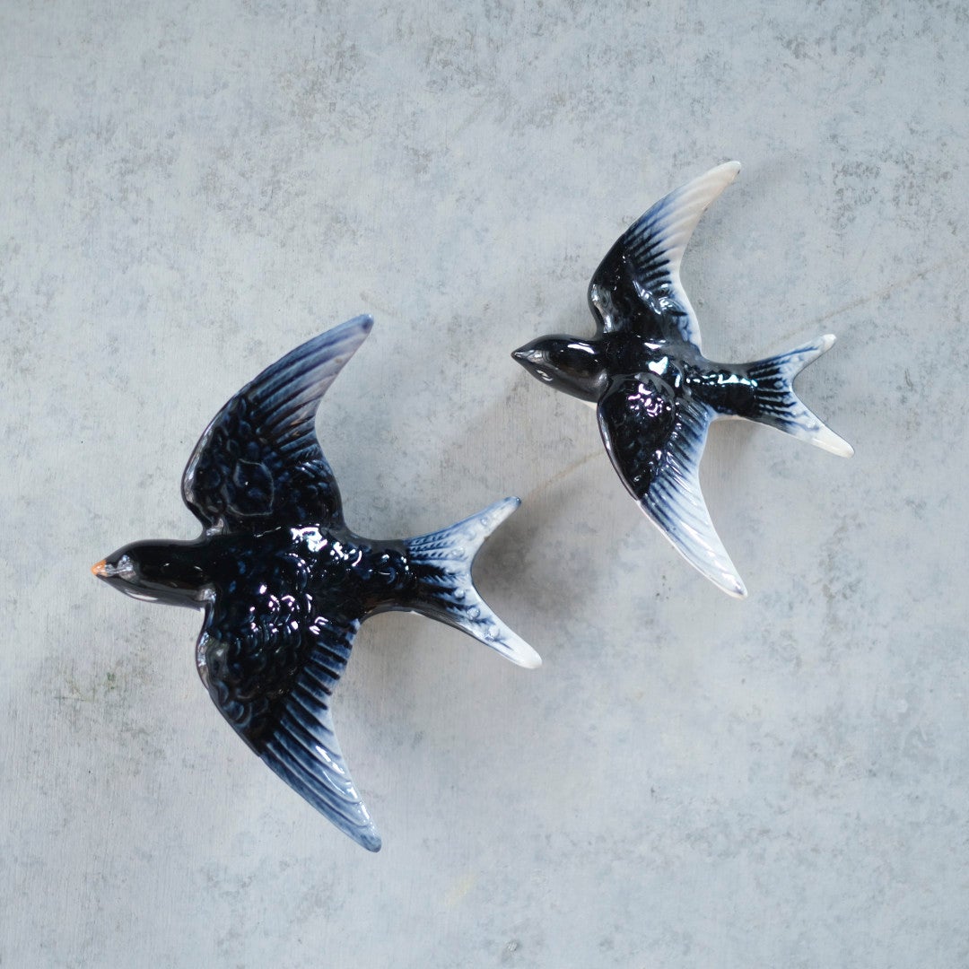 ヴィンテージ 燕 オブジェ 陶器 作家物 フランス Sサイズ4