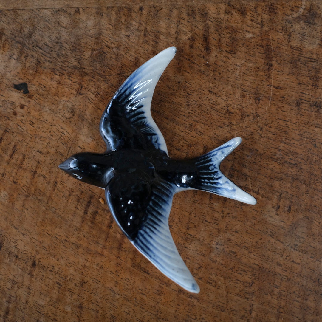 ヴィンテージ 燕 オブジェ 陶器 作家物 フランス Sサイズ5