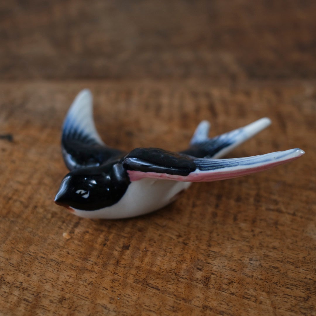 ヴィンテージ 燕 オブジェ 陶器 作家物 フランス Sサイズ6